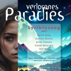 Veranstaltungsflyer (Ausschnitt) zur Lesung "Verlorenes Paradies"