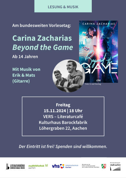 Flyer zur Lesung am 08.11.2024