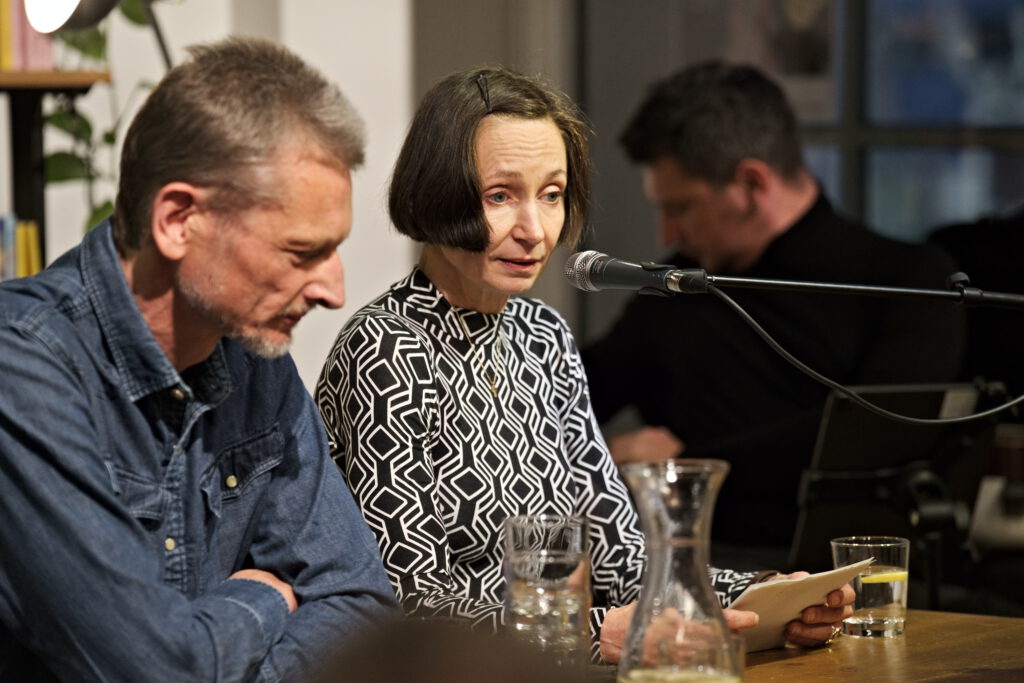 Matthias Lüffe und Keara Lindert Knöppel (24.09.2025).
Bild: © Literaturbüro EMR.