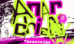 Schriftzug „AnArCHiEN“ mit der Unterzeile „Lesereihe“.
