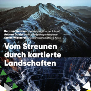 Ausschnitt aus dem Veranstaltungsplakat: „Vom Streunen durch kartierte Landschaften“. Gestaltung: © Karin Eken.