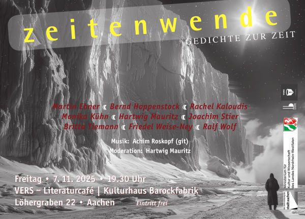 Ankündigungsflyer zur Jahreslesung des Lyriktreffs. 
Bild: © Ralf Wolf