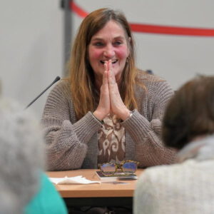 Birgit Bodden bei einer Lesung. Bild: © Literaturbüro EMR