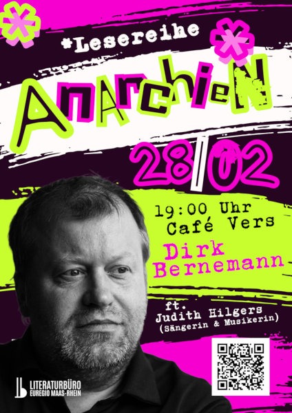 Plakat (PDF) zur Lesung mit Dirk Bernemann in der Reihe „AnArCHiEN“ am 28.02.2026.
