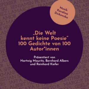 Grafik zur Ankündigung der Lesung „Die Welt kennt keine Poesie“ am 31.03.2026.
