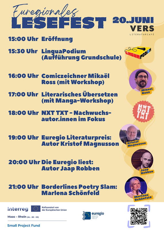 Programm zum Euregionalen Lesefest im Kulturhaus Barockfabrik am 20.06.2026.